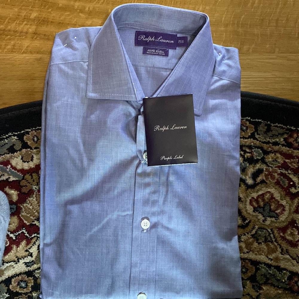 Ralph Lauren - Dress Shirt - purple label - French cuffs w/tags